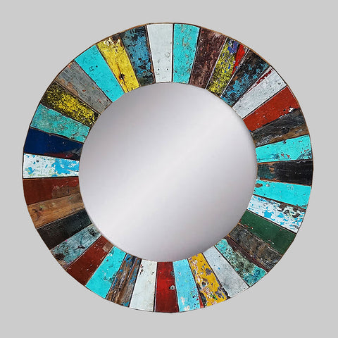 PATCHWORK MIRROR ROUND - #336