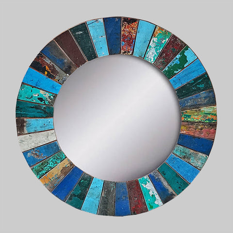 PATCHWORK MIRROR ROUND - #331