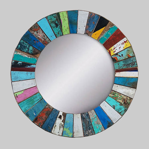 PATCHWORK MIRROR ROUND - #333
