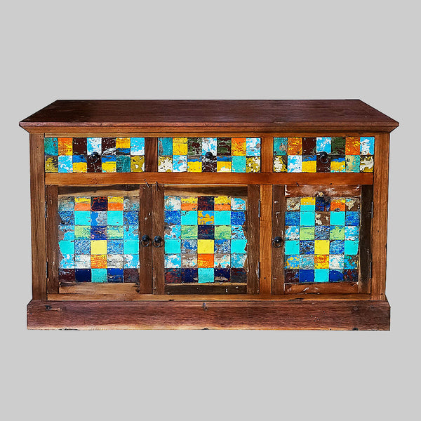 COLONIAL SIDEBOARD  3 DRAWER 3 DOOR MOSAIC - #160