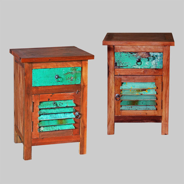 bedside shutter cabinet W 1 drawer - #189