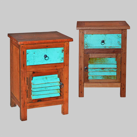 bedside shutter cabinet W 1 drawer - #180