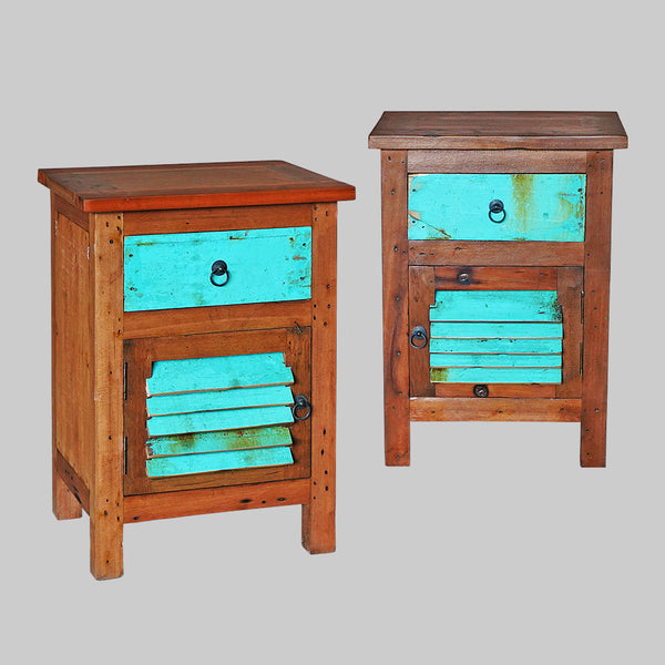 bedside shutter cabinet W 1 drawer - #181