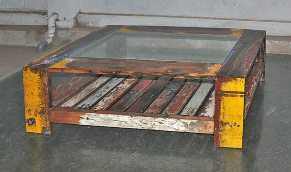 Coffee Table with Glass 47x28 - #117