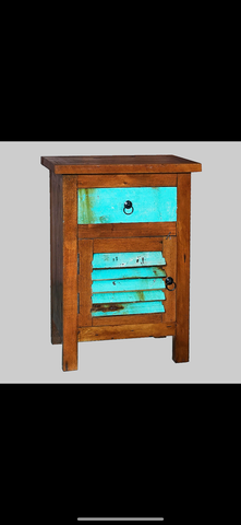 colonial bedside shutter cabinet-#9