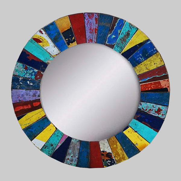 PATCHWORK MIRROR ROUND - #339