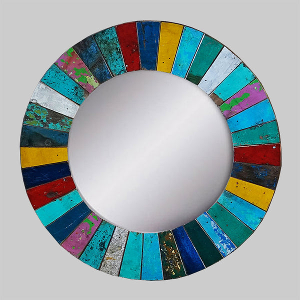 PATCHWORK MIRROR ROUND - #340