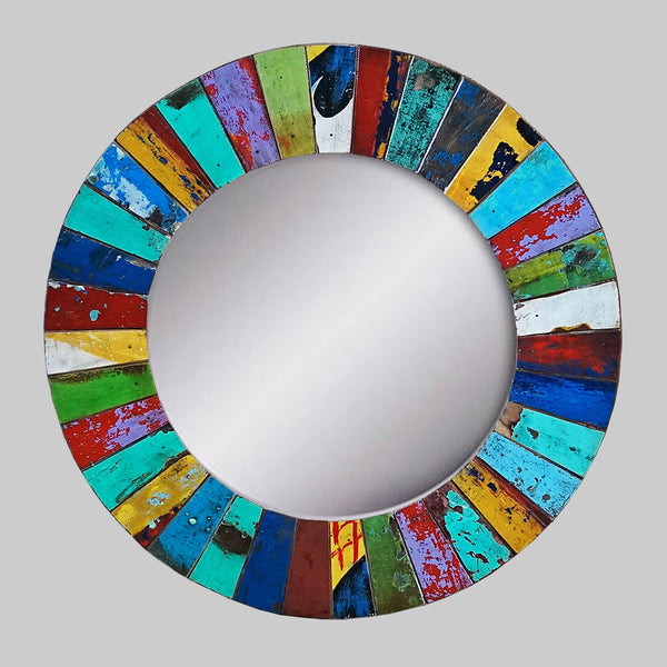 PATCHWORK MIRROR ROUND - #341