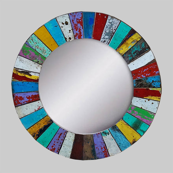 PATCHWORK MIRROR ROUND - #342