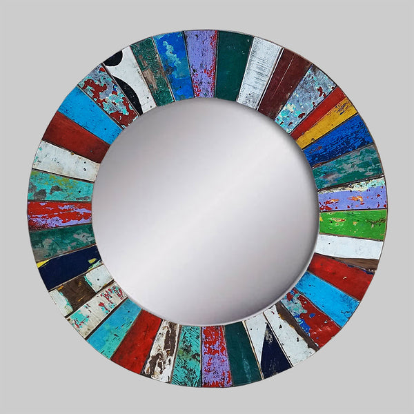 PATCHWORK MIRROR ROUND - #343