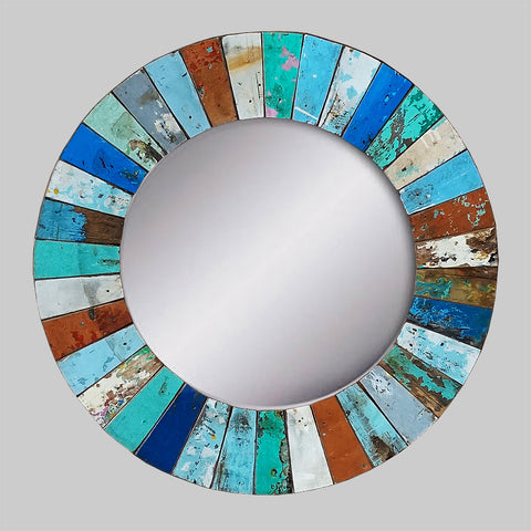 PATCHWORK MIRROR ROUND - #174