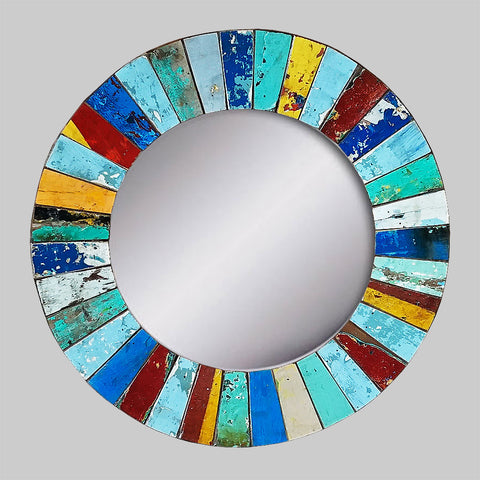 PATCHWORK MIRROR ROUND - #175