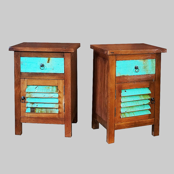 colonial bedside shutter cabinet-#3