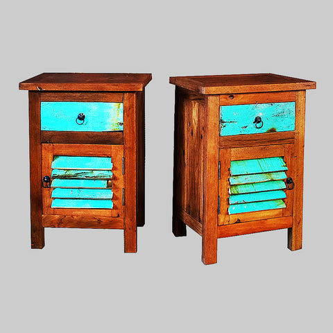 colonial bedside shutter cabinet-#5