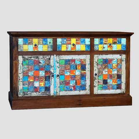 COLONIAL SIDEBOARD  3 DRAWER 3 DOOR MOSAIC - #158