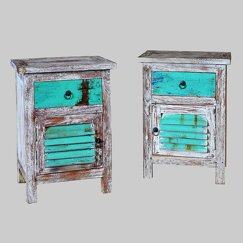 bedside shutter cabinet W 1 drawer - #188