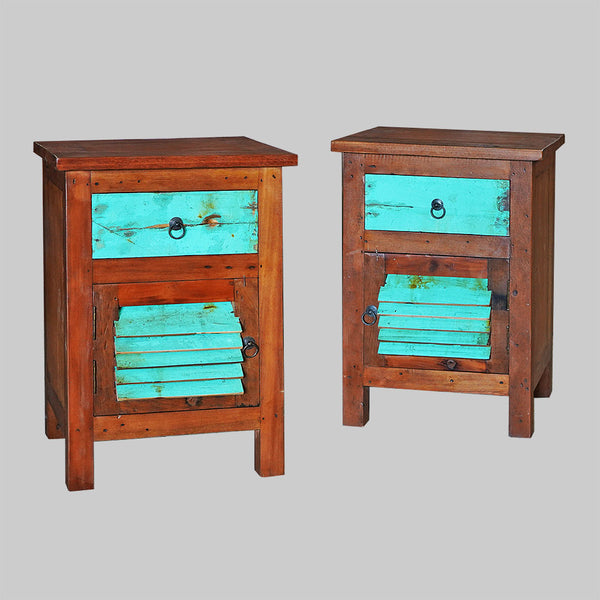 bedside shutter cabinet W 1 drawer - #186