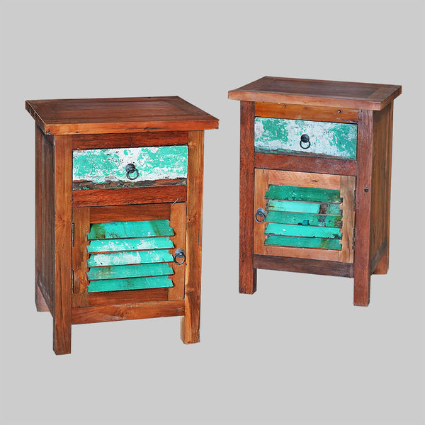 bedside shutter cabinet W 1 drawer - #187