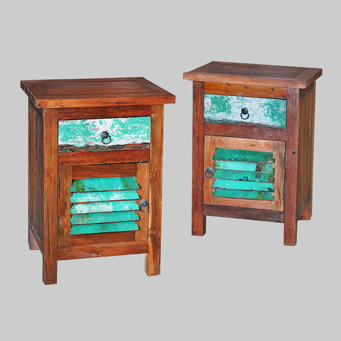 bedside shutter cabinet W 1 drawer - #187