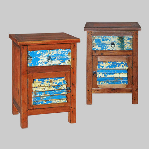 bedside shutter cabinet W 1 drawer - #179