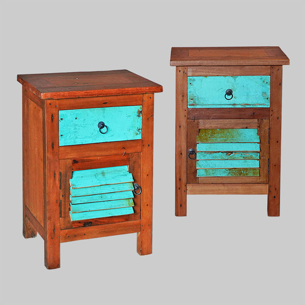 bedside shutter cabinet W 1 drawer - #180