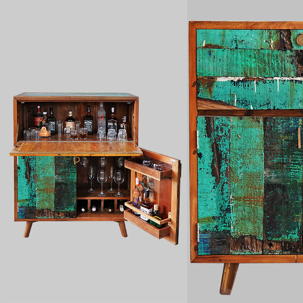 Folding Bar/liquor cabinet - #214