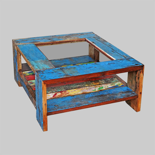 Coffee Table with Glass 32x32 - #135