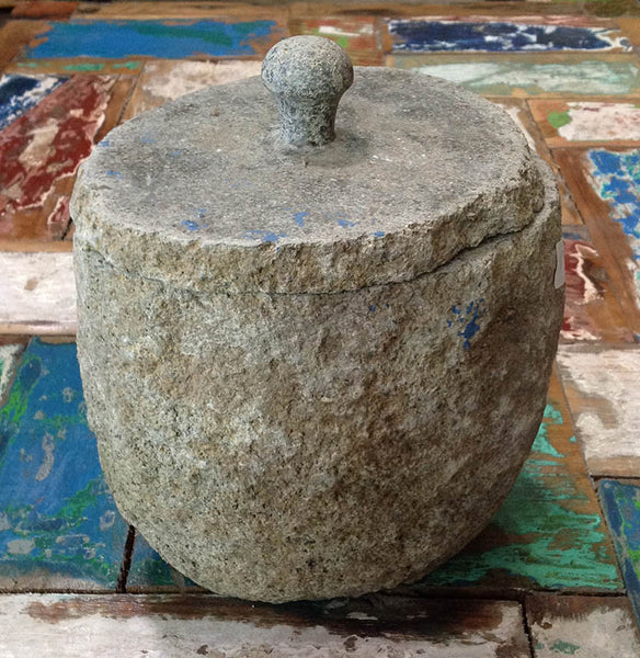 Stone Jar With Lid - Large - #99M